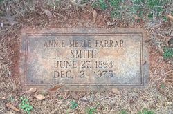 Anna Merle “Annie” <I>Farrar</I> Smith 