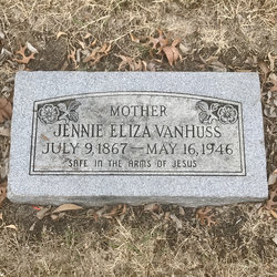 Eliza Jane “Jennie” <I>Hurt</I> VanHuss 