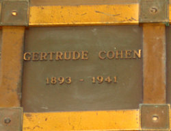 Gertrude <I>Schwartz</I> Cohen 
