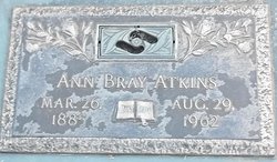 Annie Victoria <I>Bray</I> Atkins 