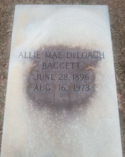 Allie Mae <I>DeLoach</I> Baggett 