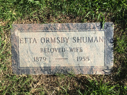 Mary Etta <I>Ormsby</I> Shuman 