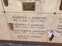Ruth Rebekah <I>Jackson</I> Anderson 