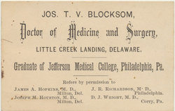 Dr Joseph Tingley Vaughan Blocksom 
