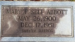 Mary Frances <I>Self</I> Abbott 
