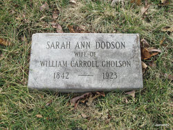 Sarah Ann <I>Dodson</I> Gholson 