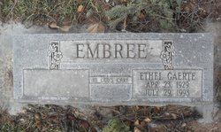 Ethel Fay <I>Gaerte</I> Embree 