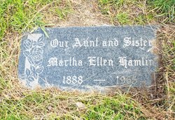 Martha Ellen “Mattie” <I>Polk</I> Hamlin 