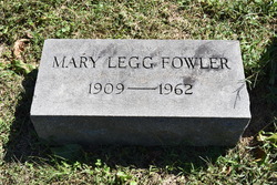 Mary Rebecca <I>Legg</I> Fowler 