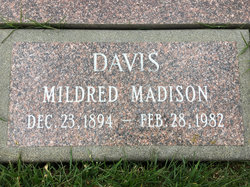 Mildred Ethlynne <I>Madison</I> Davis 