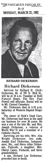 Richard Hamilton “Dick” Dickerson 
