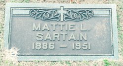Martha Elizabeth “Mattie” <I>Epps</I> Sartain 