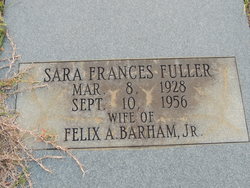 Sara Frances <I>Fuller</I> Barham 