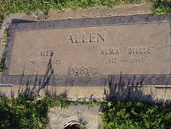 Alma Letha “Billie” <I>Gilbert</I> Allen 