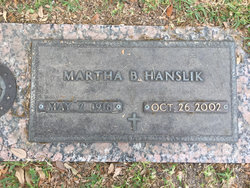 Martha Barbara <I>Vrana</I> Hanslik 
