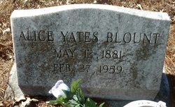 Alice Viola <I>Yates</I> Blount 