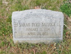 Sarah <I>Byrd</I> Barrick 