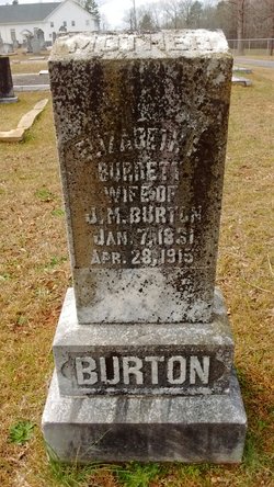 Elizabeth F <I>Burdett</I> Burton 
