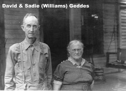 Sarah Elizabeth “Sadie” <I>Williams</I> Geddes 