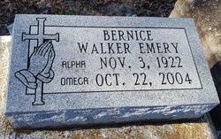 Bernice <I>Walker</I> Emery 