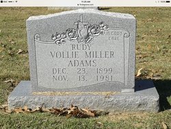 Vollie “Rudy” <I>Miller</I> Adams 