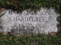 Mary <I>Jackson</I> Hardegree 
