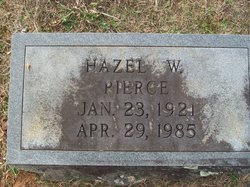 Hazel Virginia <I>Whitener</I> Pierce 
