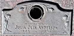 Julia <I>Olin</I> Anderson 