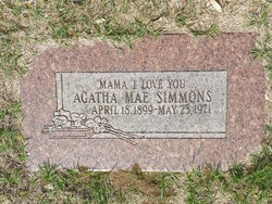 Agatha Mae <I>Nelson</I> Simmons 