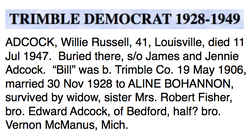 Willie Russell “Bill” Adcock 
