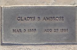 Gladys Edith <I>Bartlett</I> Ambrose 