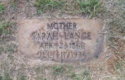 Sarah <I>Clark</I> Lange 