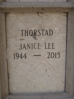 Janice Lee “Jan” <I>Gibbs</I> Thorstad 