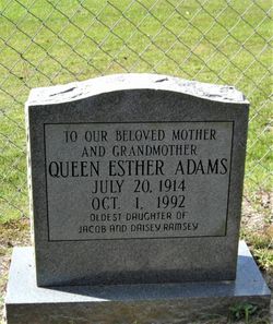 Queen Esther “Honey” <I>Ramsey</I> Adams 