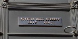 Mrs Alberta <I>Bell</I> Burnett 