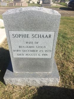 Sophie <I>Schaar</I> Szold 