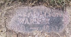 Alice <I>Matson</I> Warner 