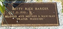 Betty <I>Rice</I> Barger 