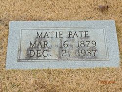 Martha Elizabeth “Matie” <I>Tidwell</I> Pate 