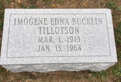Imogene Edna <I>Bucklin</I> Tillotson 