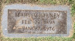 Mary Elvira <I>Maxwell</I> Maney 