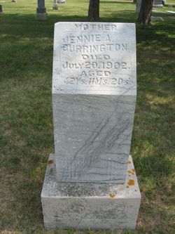 Jenny Apphia “Jennie / Jane” <I>Hunter</I> Burrington 