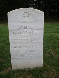 PFC John J Galbraith 