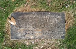 Harriet Hampton <I>Greene</I> Roberts 