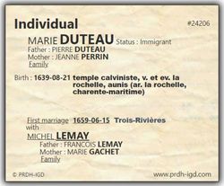 Marie <I>Duteau/Dutost</I> LeMay 