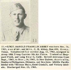 SSG Harold Franklin Abbey Sr.
