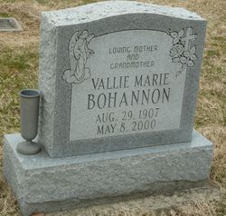 Vallie Marie <I>Clark</I> Bohannon 