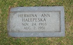 Hermina Ann <I>Witte</I> Halepeska 