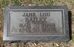 Jane Lou <I>Little</I> Bailey 