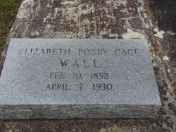 Elizabeth Posey “Bettie” <I>Cage</I> Wall 
